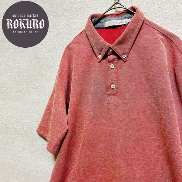 BEAMS Lightsビームスライツ メンズ ボタンダウン半袖ポロシャツ Lサイズ