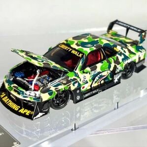 スカイラインR34 BAPE X LBWK LIBERTY WALK BATHING APE