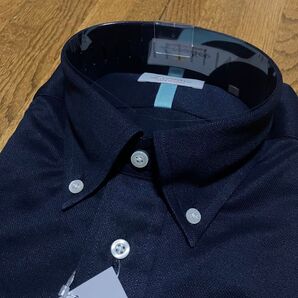 高島屋などの百貨店販売品 日本製。L.cratico 半袖ビジカジ兼用シャツ ネイビー L 着やすくておすすめです。