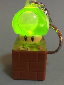  shines key holder block green. mushrooms LED light Super Mario Brothers nintendo figure mascot accessory 