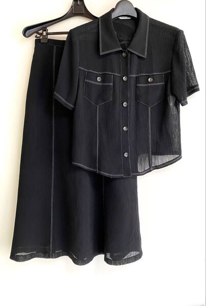 ブラック シアーセットアップ M〜L
