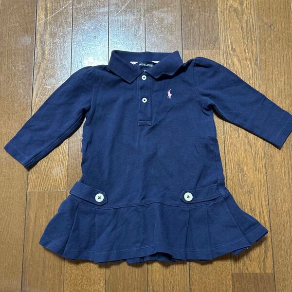 【美品】Ralph Lauren ワンピース ネイビー 12M