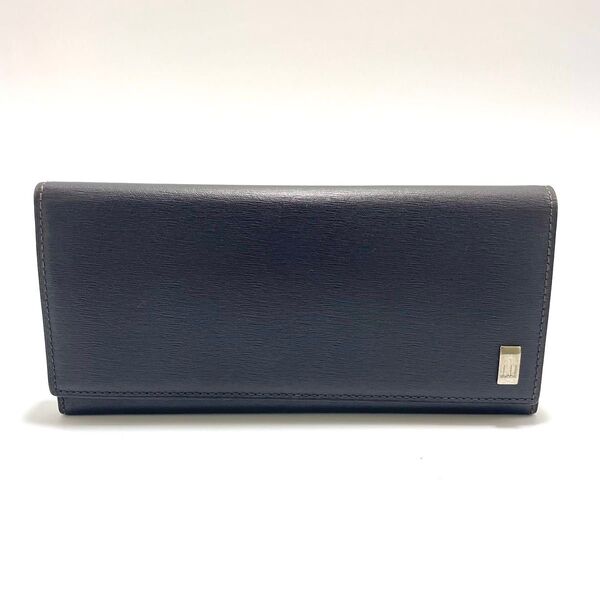 dunhill ダンヒル 長財布 SIDECAR サイドカー 2つ折 札入れ 型押しレザー 茶 ダークブラウン FP7000E