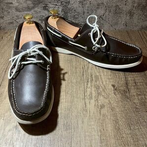 ステファノロッシ レザー ブラウン STEFANO ROSSI デッキシューズ