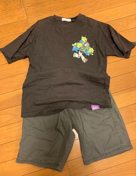 ZARA 140 トイストーリー Tシャツ&グレーの短パンセット