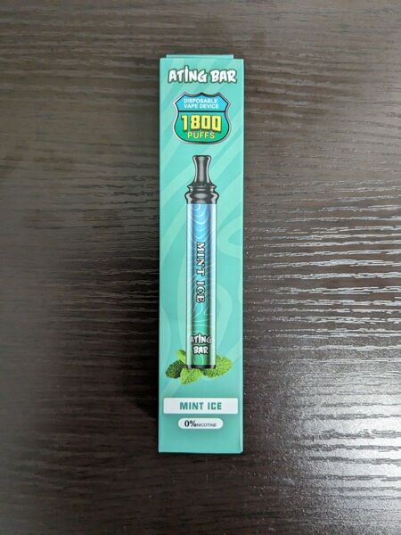 電子VAPE ATING BAR ミントアイス ニコチンゼロ タールゼロ 使い捨て