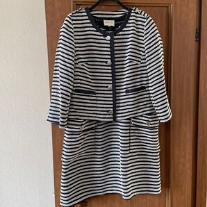 【値下げ】春夏物 ボーダー柄 セットアップ ジャケットとワンピースのセット