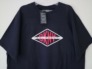 USA製 デッドストック 90s DKNY EQUIPMENT ビンテージ Tシャツ 黒 XL ダナ キャラン ニューヨーク / HIP HOP オールド スクール RAP