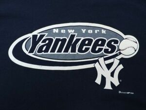 未使用 1999年 NEW YORK YANKEES ニューヨーク ヤンキース ビンテージ Tシャツ ネイビー 紺 US-M サイズ / オールド MLB メジャーリーグ