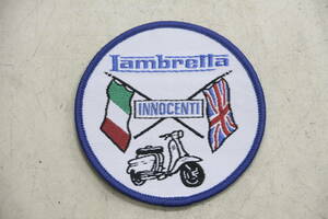ランブレッタ ワッペン LAMBRETTA 丸型 イタリア国旗 イギリス国旗 新品 INNOCENTI