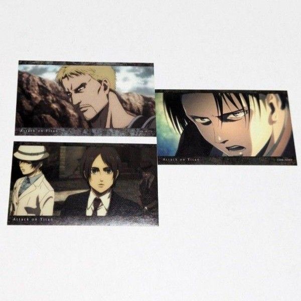 進撃の巨人 キャラガムコレクション ステッカー リヴァイ エレン ライナー