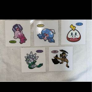 ポケモンパン六英雄のバサギリテプリム 白いジガルデホゲータドットのナカヌチャン ポケモンパン デコキャラシール 第一パン