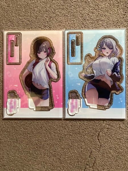 正規品 未開封 とらのあな 千種みのり アクリルフィギュア アクリルスタンド 2枚セット 志乃と恋 早乙女志乃 白雪恋