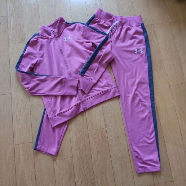 Under Armour アンダーアーマー 160 ジャージ上下セット ピンク