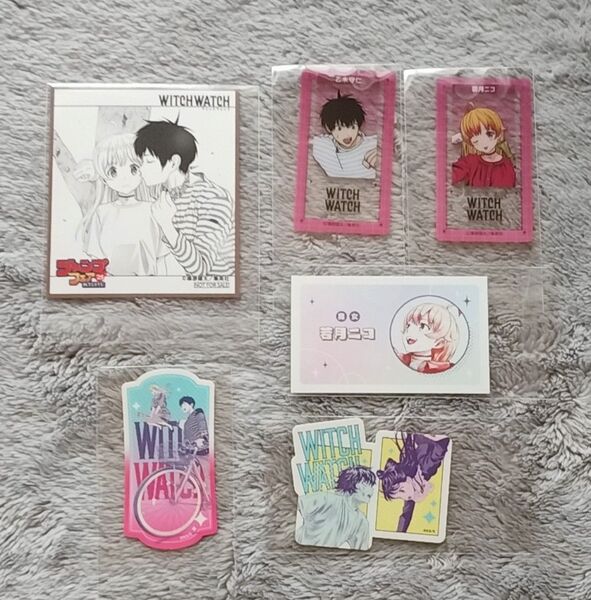 ウィッチウォッチ アニメイト ジャンプフェア ミニ色紙 乙木守仁 若月ニコ マガミケイゴ 宮尾音夢 名刺カード Buddy