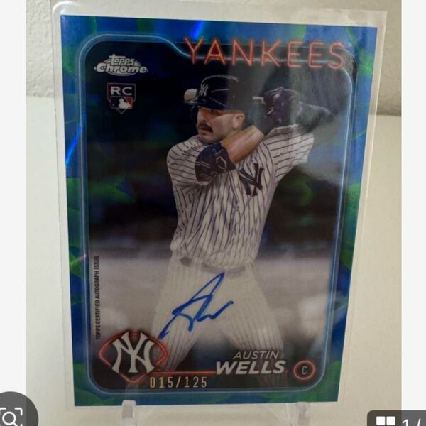 AUSTIN WELLS Yankees RC サインカード 125 topps