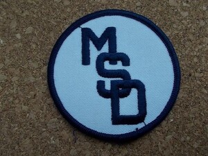 70s ビンテージ イニシャル『MSD』ローマ字アルファベット刺繍ワッペン/野球アメリカUSAパッチ古着キャップ帽子シャツなどのカスタムに