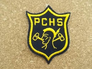 70s PCHS ネイティブアメリカン ビンテージ刺繍ワッペン/インディアン学校スクール大学パッチUSAアップリケ古着カスタム70sカレッジ