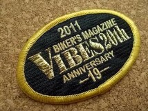 2011年 第19回 VIBES バイブズ ミーティング20周年記念ワッペン パッチ刺繍ワッペン/ハーレーダビッドソンharley davidsonツーリングA_画像2