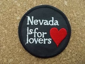 80s ネバダ州NEVADA ラバーズ刺繍ワッペン/ アイラブ ハート ビンテージVoyager旅行アメカジ観光カスタム土産ジョークおもしろいパロディ