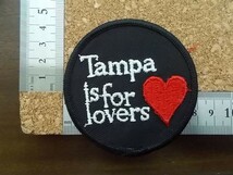 80s タンパTampa ラバーズ刺繍ワッペン/ アイラブ ハート ビンテージVoyager旅行アメカジ観光カスタム土産ジョークおもしろいパロディ_画像10