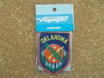 70s 米国製OKLAHOMA オクラホマ州Voyagerビンテージ刺繍ワッペン/MADE IN USA旅行インディアン観光アップリケ土産ドリームキャッチャー_画像1