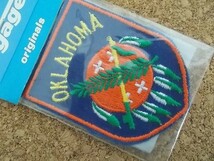 70s 米国製OKLAHOMA オクラホマ州Voyagerビンテージ刺繍ワッペン/MADE IN USA旅行インディアン観光アップリケ土産ドリームキャッチャー_画像4