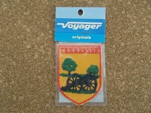 70s 米国製テネシー大砲一門Voyagerビンテージ刺繍ワッペン/南北戦争シャイロー国立軍事公園MADE IN USA旅行スーベニア観光アップリケ土産