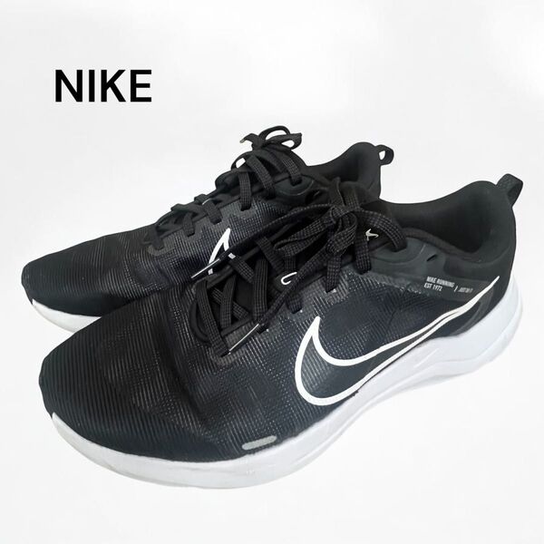 NIKE ナイキ ダウンシフター 12 スニーカー ブラック ホワイト メンズ 28cm 軽量 ランニングシューズ DD9293