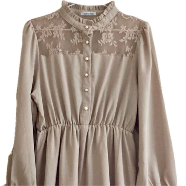 OLIVE des OLIVE ワンピース 長袖 レース ロングワンピース M