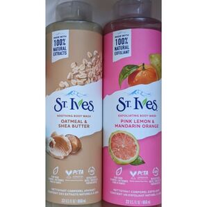 セントアイブス St. Ives ボディソープ ピンクレモン&マンダリンオレンジ オートミールシアバター