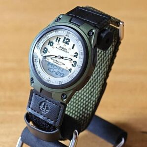 カシオ CASIO スタンダード クオーツ メンズ アナデジ 腕時計 AW-80V-3BJF 国内正規 ベージュ