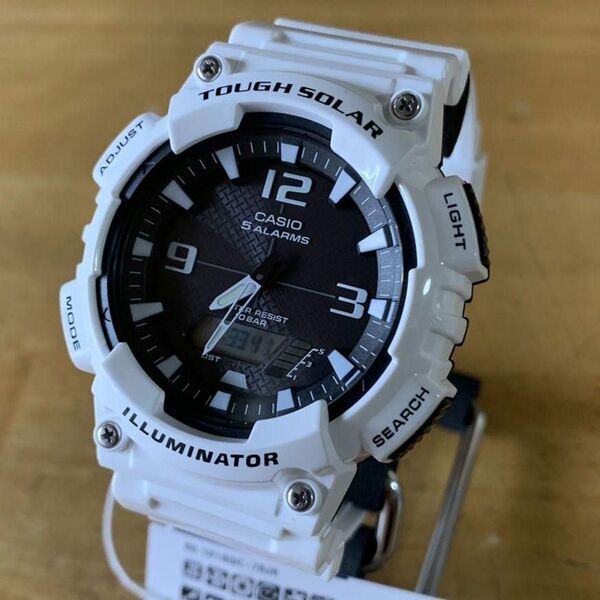 カシオ CASIO スタンダード タフソーラー メンズ アナデジ 腕時計 AQ-S810WC-7A ホワイト