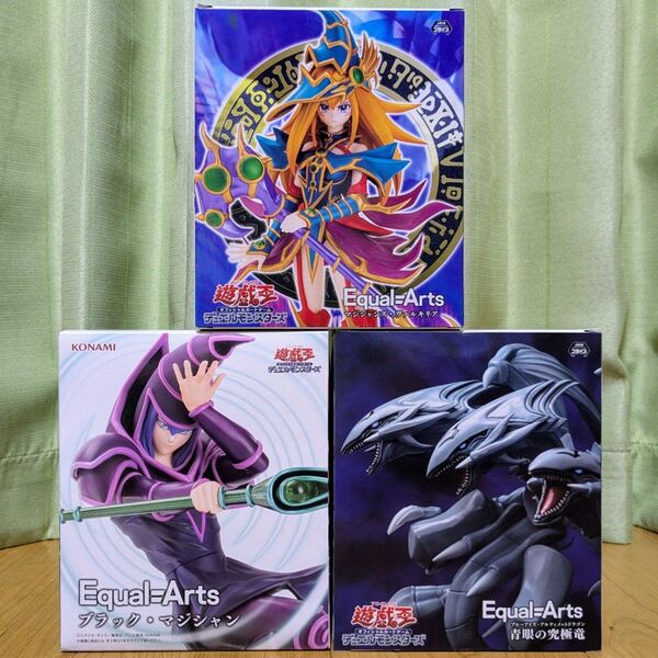 遊戯王カードゲーム Equal Arts マジシャンズ・ヴァルキリア / ブラック・マジシャン / 青眼の究極竜 3体 新品未開封