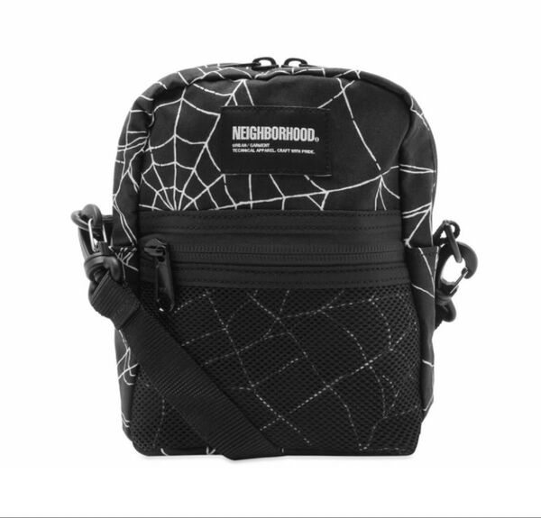 レア ネイバーフッド 23SS SPIDERWEB SHOULDER BAG スパイダーウェブ ショルダー バッグ ブラック