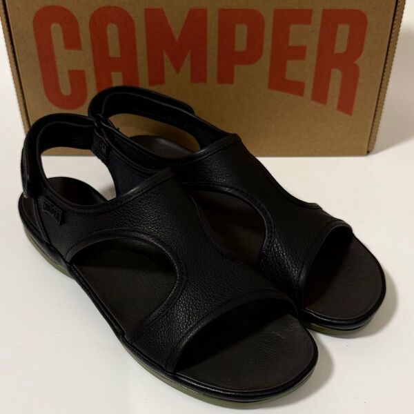 新品 Camper Right Nina カンペール サンダル ブラック