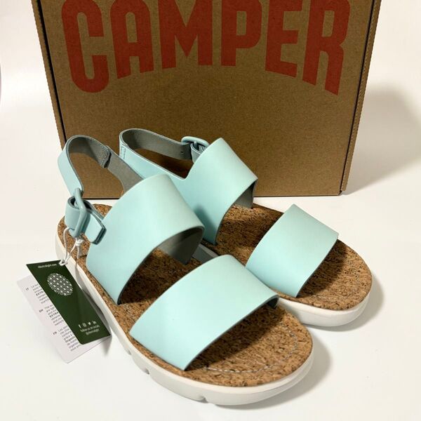 新品 Camper Oruga カンペール レザーサンダル ブルー