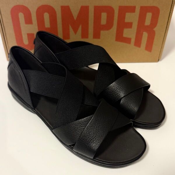 新品 Camper Right Nina カンペール サンダル ブラック
