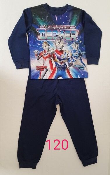 ウルトラマンデッカー パジャマ 120 長袖 上下セット ナイトウエア
