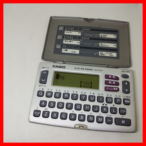 クーポン 電子辞書 XD-E15 ex-word CASIO 英和 和英辞典 スペル ゲーム電卓 カシオ 電池交換済 動作