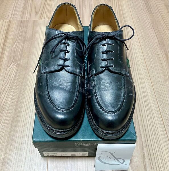 Paraboot パラブーツ シャンボード 9F(27.5cm相当) 濃いネイビー 純正箱・冊子付属 Uチップ