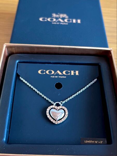 COACH アウトレット ハート ネックレス ペンダント ローズゴールド