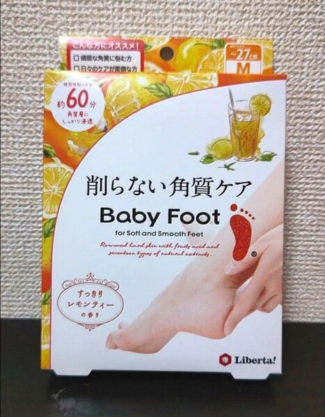 ベビーフット 削らない角質ケア 60分タイプ Mサイズ すっきりレモンティーの香り