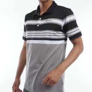 【新品】ブリーフィング BRIEFING ストライプ 半袖ポロシャツ