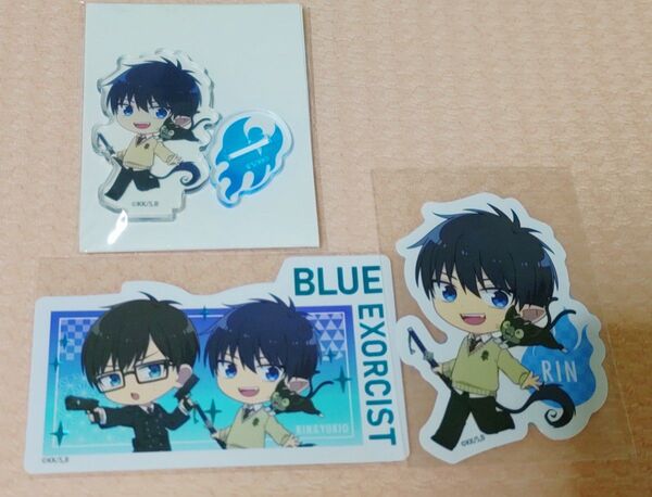 ◆青の祓魔師◆ミニアクスタ 燐 ダイカットステッカー燐&雪男 シークレット レア アクリルスタンド