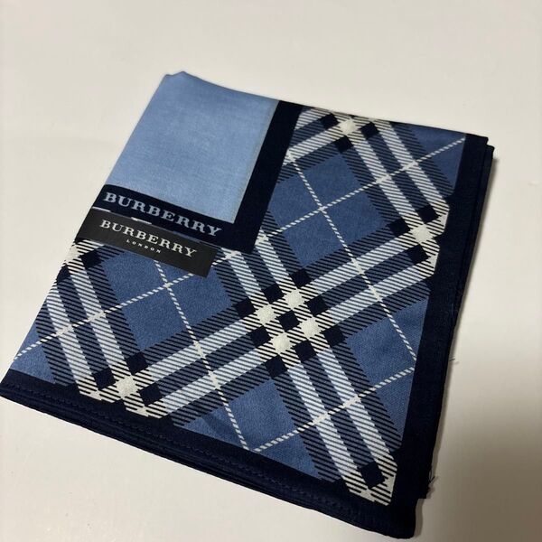 BURBERRY ハンカチ ブルー