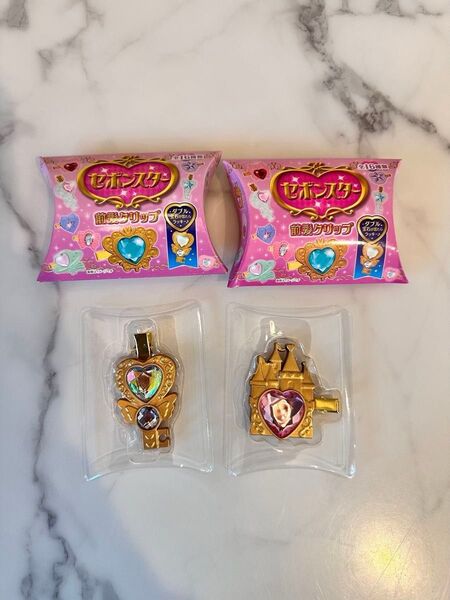 新品未使用 セボンスター 前髪クリップ エンジェルキー & キャッスル レア ゴールド 完売品