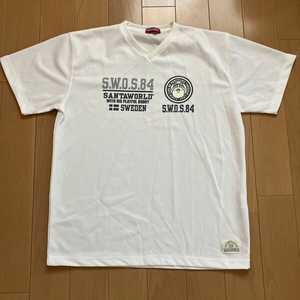 SANTAWORLD メッシュTシャツ ホワイト Lサイズ