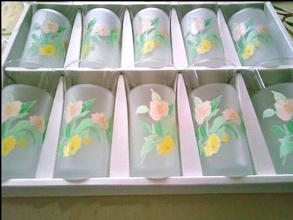 とても涼しげで素敵な グラス10客 セット カメリア 箱入り 来客用