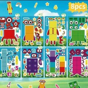 ナンバーブロックス ステッカー 8枚セット ステッカー